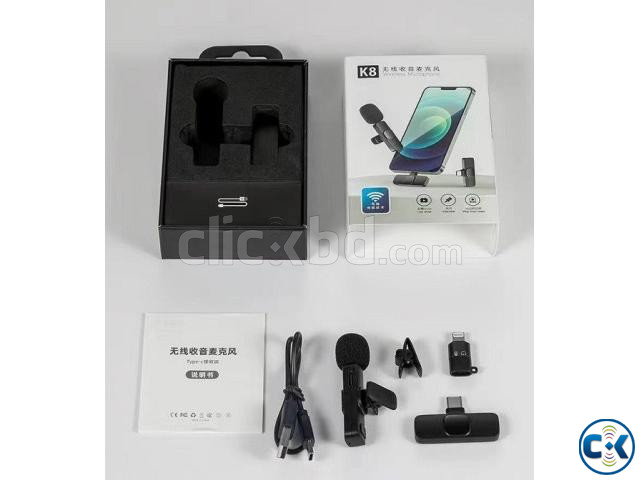 K8 Wireless Clip Microphone For Type-C Rechargeable large image 4