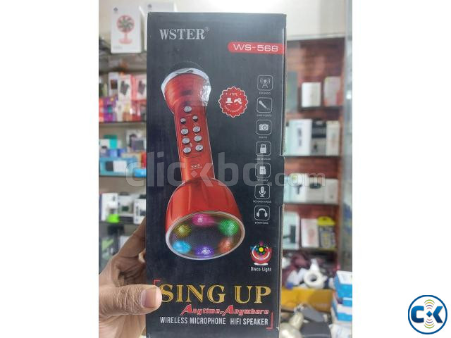 Wster WS568 Bluetooth Wireless Karaoke Microphone large image 3