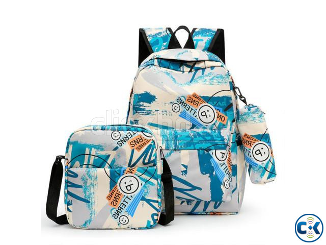 3 In1 Casual Teenagers Student Lunch Bag Bookbag School Ba large image 3