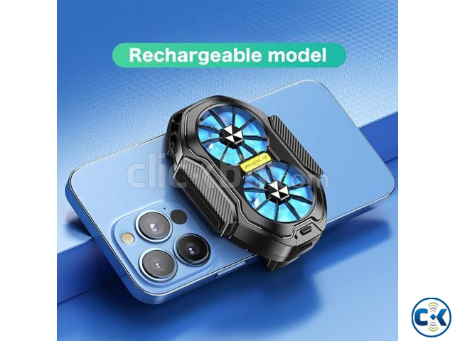 FS01 Dual Fan Dual Battery Rechargeable Mobile Phone Cooler large image 1
