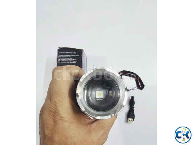 Q7 Multi-function Flashlight Metal Body LED Display COB Ligh large image 2