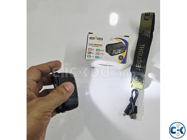 3W Mini Head Light Lamp Red Light Seven Modes Rechargeable large image 1