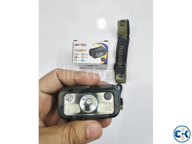 3W Mini Head Light Lamp Red Light Seven Modes Rechargeable large image 2