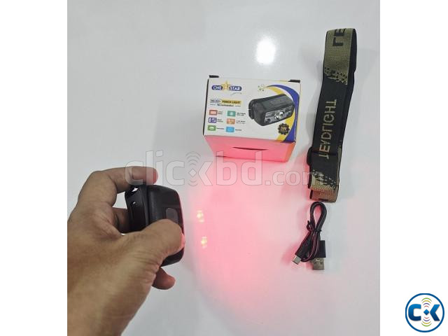 3W Mini Head Light Lamp Red Light Seven Modes Rechargeable large image 3