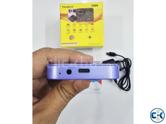Tinstar T888 Folding Phone Camera 2 Sim Purpel large image 2
