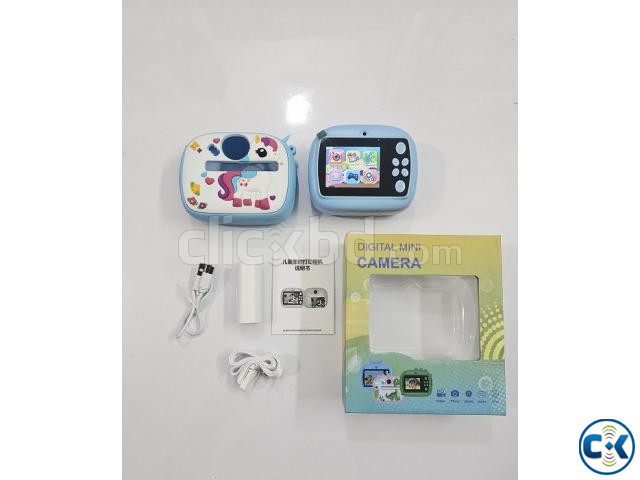 Y800 Kids Print Camera With Silicon Cover Blue large image 1