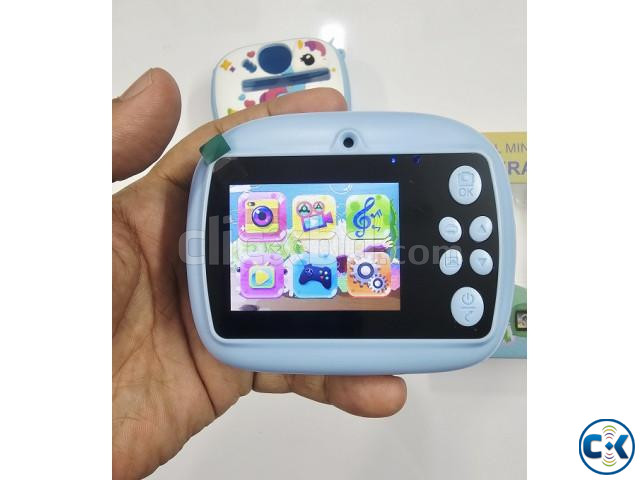 Y800 Kids Print Camera With Silicon Cover Blue large image 3