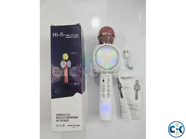 WS1816 Bluetooth Karaoke Microphone With LED Light large image 2