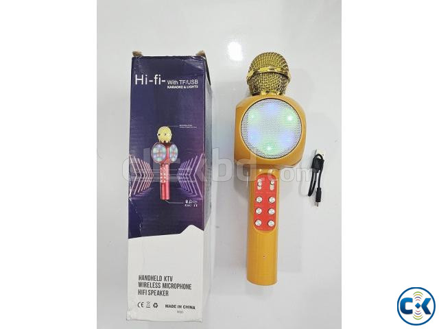 WS1816 Bluetooth Karaoke Microphone With LED Light large image 3