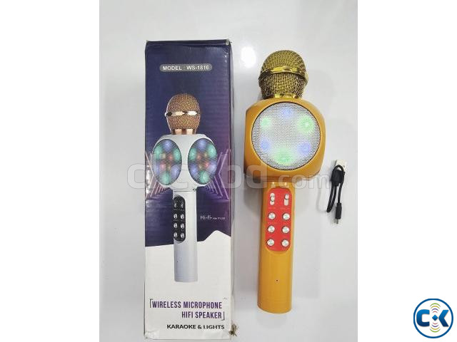 WS1816 Bluetooth Karaoke Microphone With LED Light large image 4