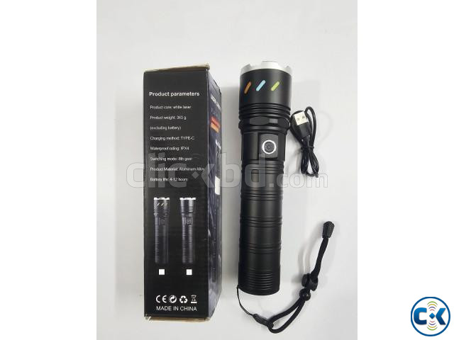 S14 Laser Cannon Flashlight Tube Body 12000mAh Zoom Light large image 2