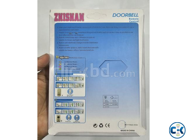 AR83 Wireless Doorbell Chime With Sound LED Flash large image 1