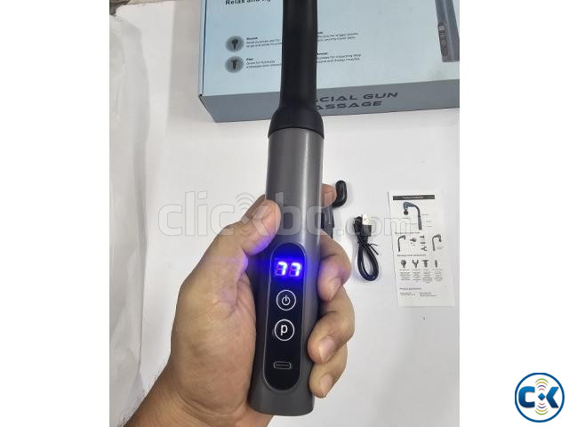 U Shaped Deep Massage Gun Extension Handle Body Massager large image 3
