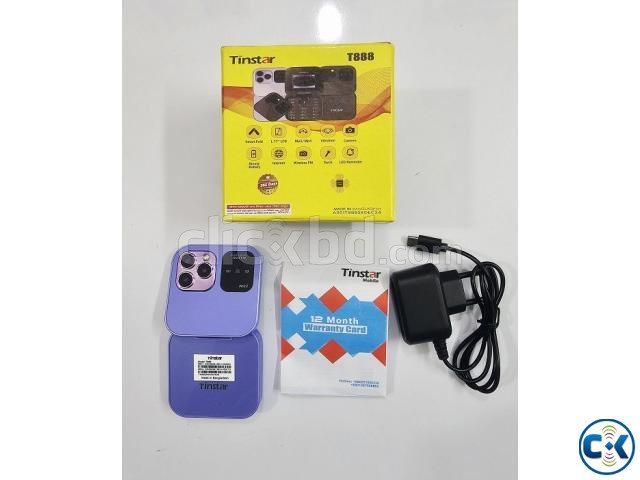 Tinstar T888 Folding Phone Camera 2 Sim Purpel large image 2
