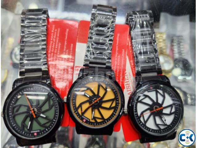 Men s Sports Car Rim Watch Alloy Case Brake Caliper Dial large image 1