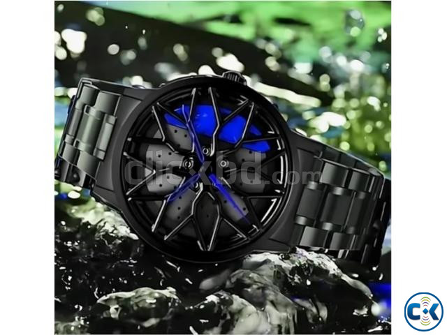 Men s Sports Car Rim Watch Alloy Case Brake Caliper Dial large image 2
