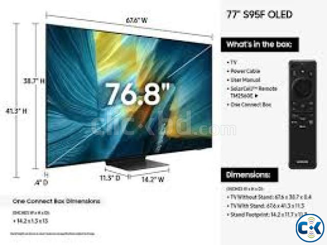 SAMSUNG 77 Class OLED S95F 4K Glare Free Smart TV 2025 Mod large image 1