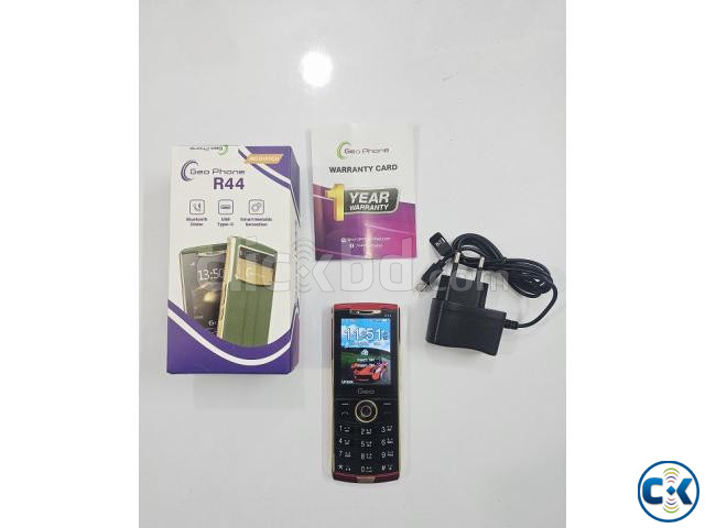 Geo R44 Button Phone Leather Style Red large image 2
