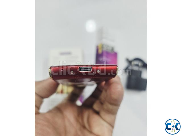 Geo R44 Button Phone Leather Style Red large image 3