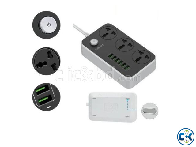 LDNIO 6 USB Multiplug 3 power socket large image 1