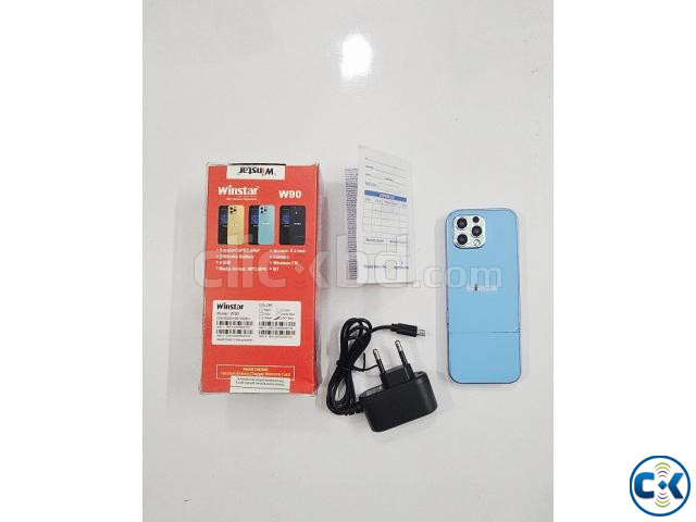 Winstar W90 Button Phone Four Sim Blue large image 2