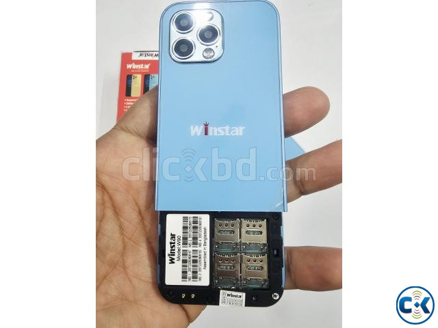 Winstar W90 Button Phone Four Sim Blue large image 4