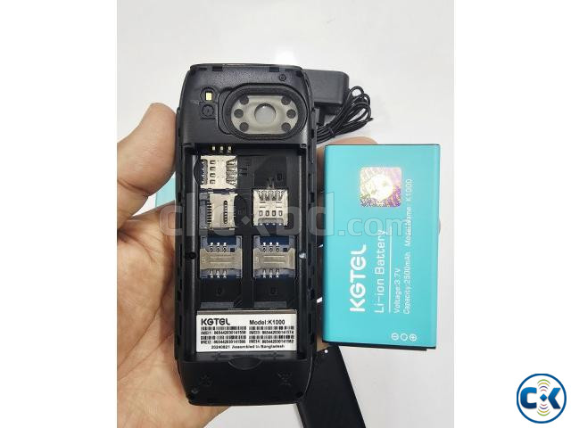 KGTEL K1000 Phone Four Sim 2500mAh Black large image 3