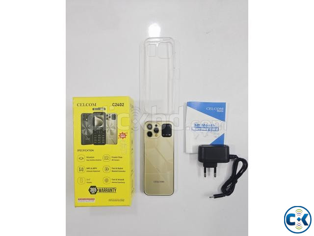 Celcom C2402 Feature Phone Four Sim Gold large image 1