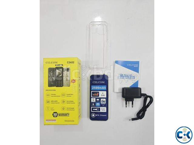Celcom C2402 Feature Phone Four Sim Gold large image 2