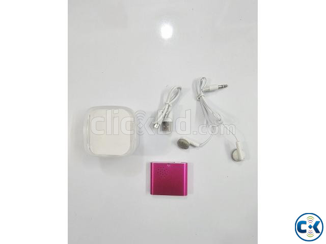 BD09 Mini Clip MP3 Music Player Loudspeaker Pink large image 2