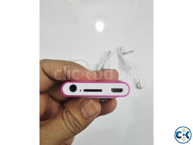 BD09 Mini Clip MP3 Music Player Loudspeaker Pink large image 3