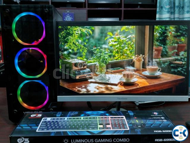 AMD Ryzen 5 3400G 22 ViewSonic Full HD IPS Gaming Setup large image 1