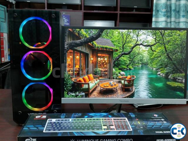 AMD Ryzen 5 3400G 22 ViewSonic Full HD IPS Gaming Setup large image 3