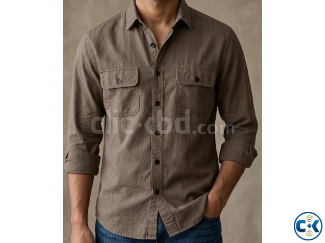 Elegant Grey Shirt Professional Wear large image 3