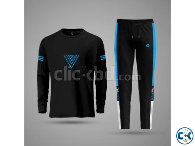 Stylish Sports T-Shirt Trouser 2pc Set large image 1