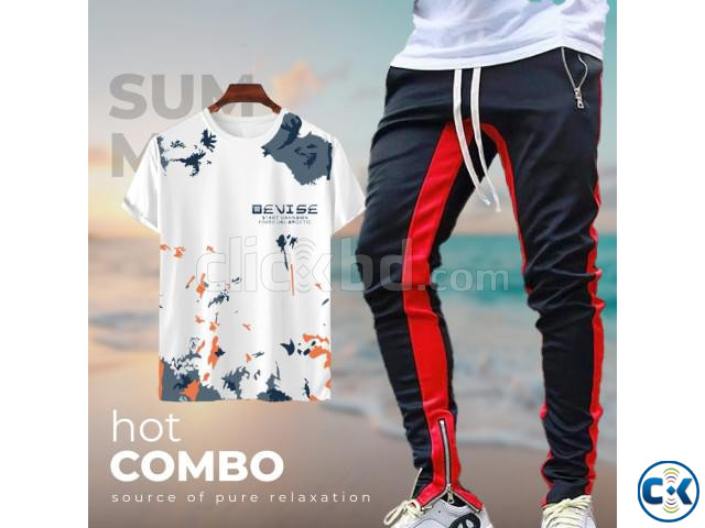 Stylish Sports T-Shirt Trouser 2pc Set large image 3