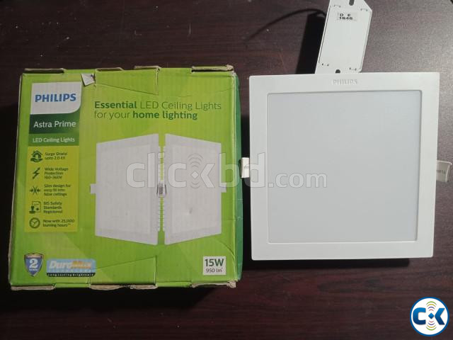 Philips 15W LED Panel Light Square Conceal Type Warm Color large image 1