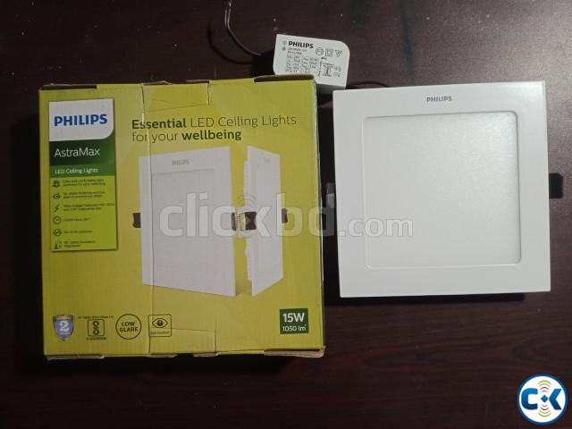 Philips 15W LED Panel Light Square Conceal Type Day Light large image 1