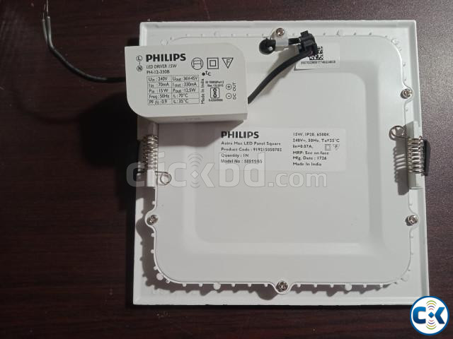 Philips 15W LED Panel Light Square Conceal Type Day Light large image 2