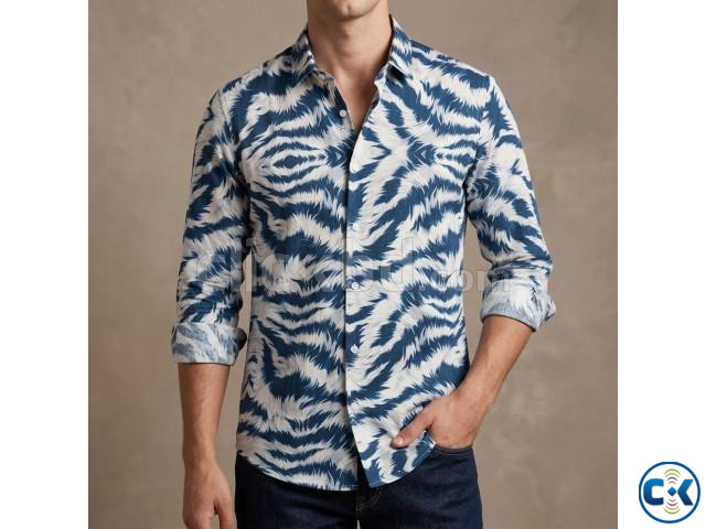 Premium Stylish China Floral Printed Men s Shirt large image 2