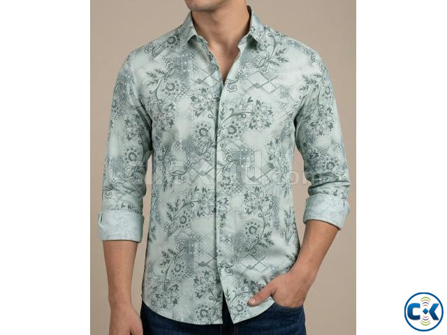 Premium Stylish China Floral Printed Men s Shirt large image 3