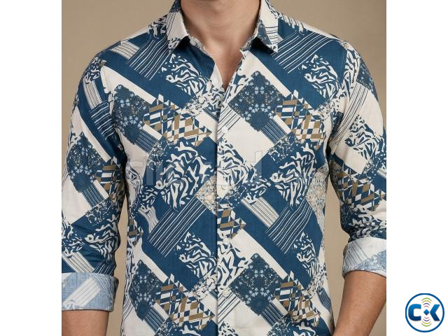 Premium Stylish China Floral Printed Men s Shirt large image 4
