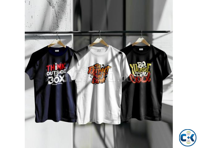 Unique Design Cotton T-Shirt 3-Piece Combo Pack large image 2