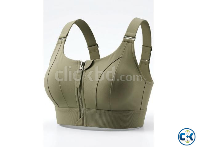 Front Zipper Sports Bra large image 1