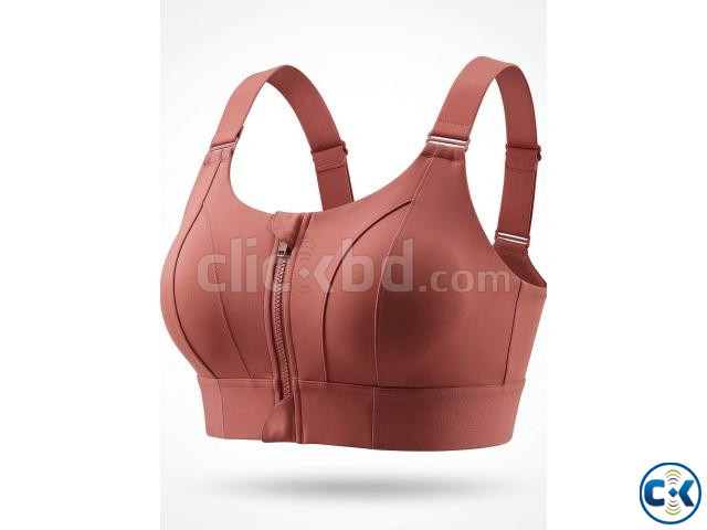 Front Zipper Sports Bra large image 3