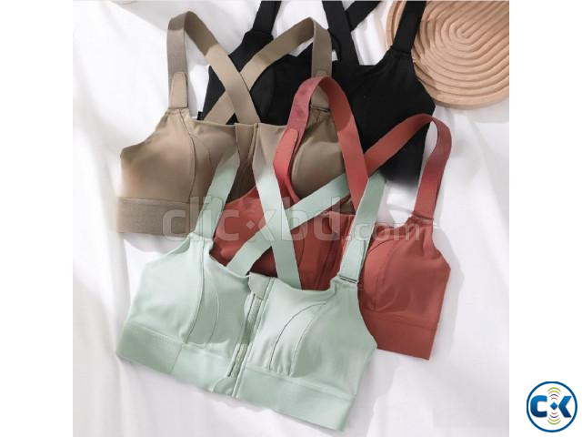 Front Zipper Sports Bra large image 4