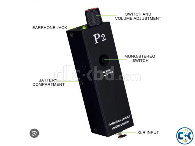P2 IEM Ultra-Compact Personal In-Ear Monitor Amplifier large image 1
