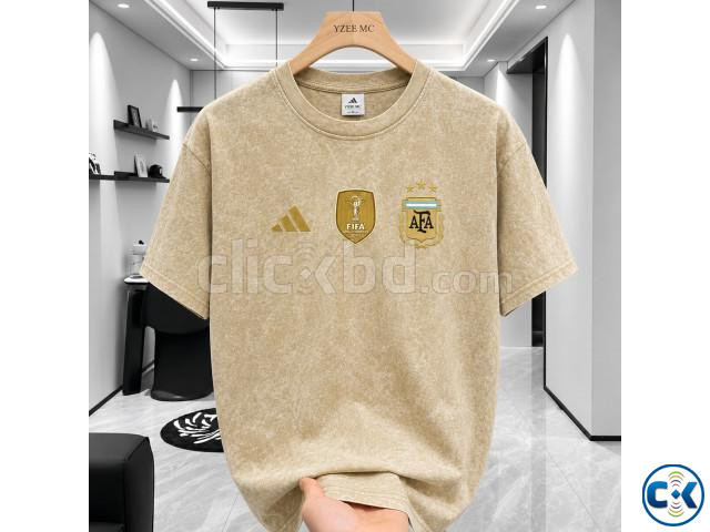ACID WASH DROP SHOULDER T-SHIRT large image 1