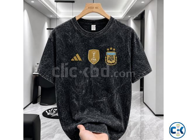 ACID WASH DROP SHOULDER T-SHIRT large image 2