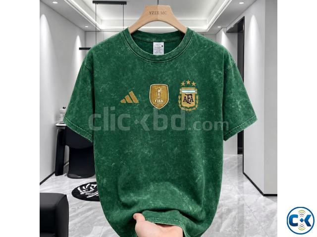 ACID WASH DROP SHOULDER T-SHIRT large image 3